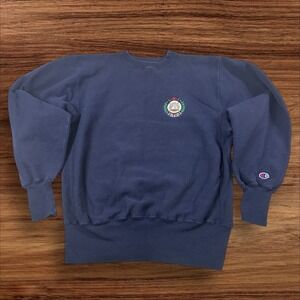 Champion Reverse Weave LBI USA Navy Blue Crewneck‎ Sweatshirt Mens Large